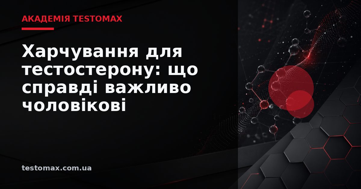 Харчування для тестостерону: що справді важливо чоловікові — Академія TESTOMAX