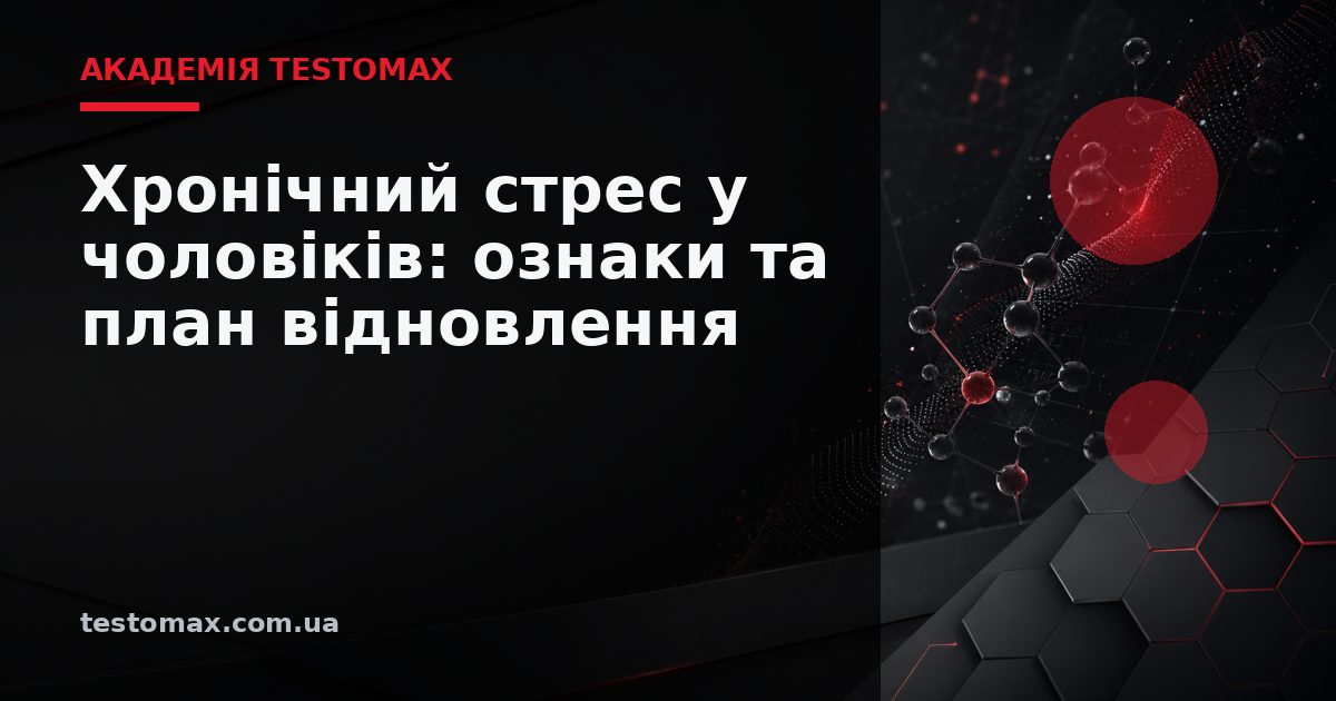 Хронічний стрес у чоловіків: ознаки та план відновлення — Академія TESTOMAX