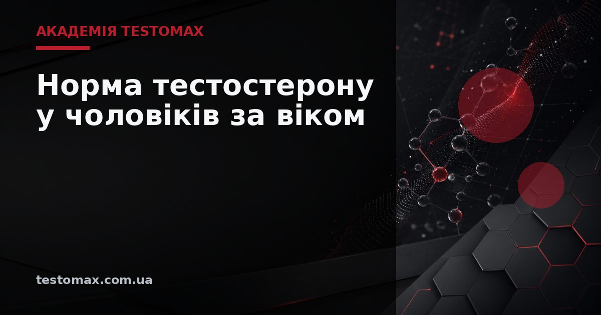 Норма тестостерону у чоловіків за віком — Академія TESTOMAX