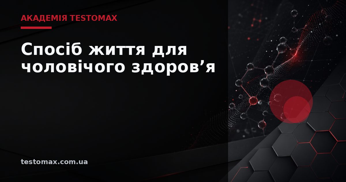 Спосіб життя для чоловічого здоров’я — Академія TESTOMAX