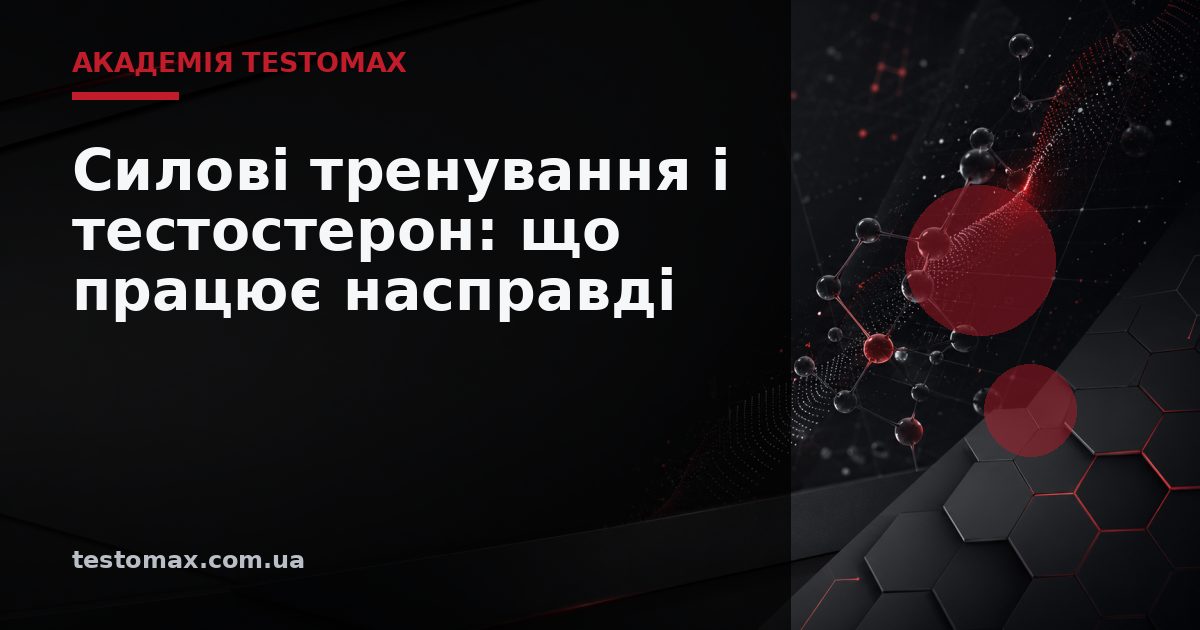 Силові тренування і тестостерон: що працює насправді — Академія TESTOMAX