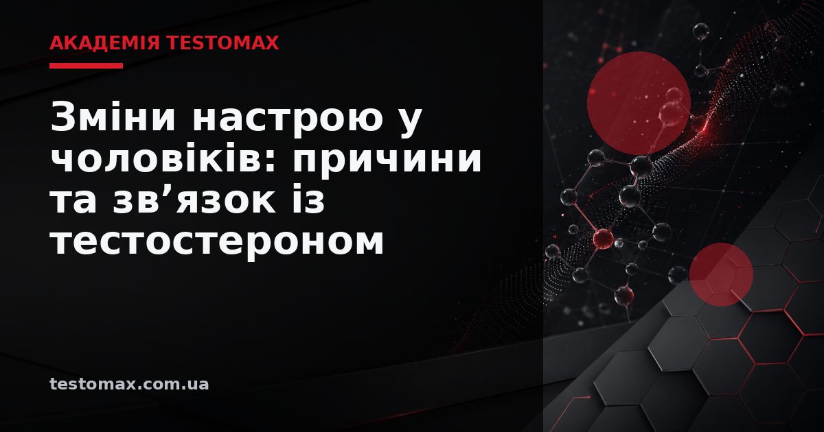 Зміни настрою у чоловіків: причини та зв’язок із тестостероном — Академія TESTOMAX